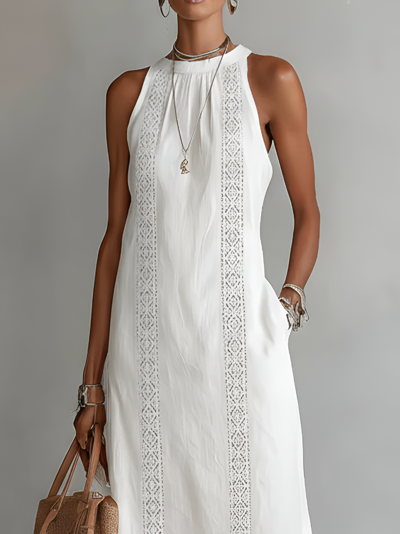 Enya | Cotton Linen Midi Dress