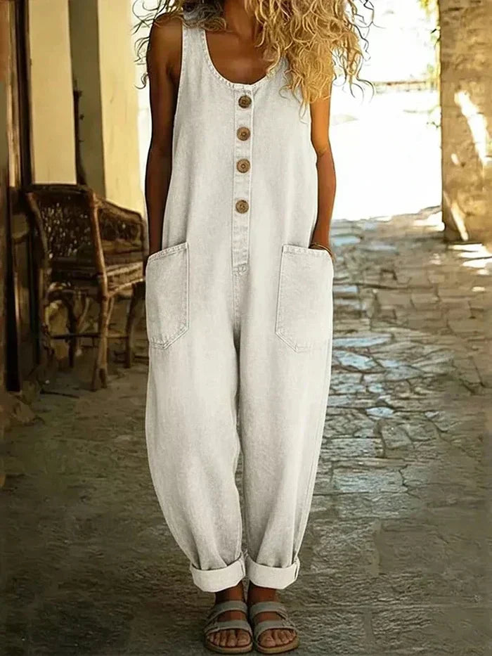 Comfortable Printed Overalls