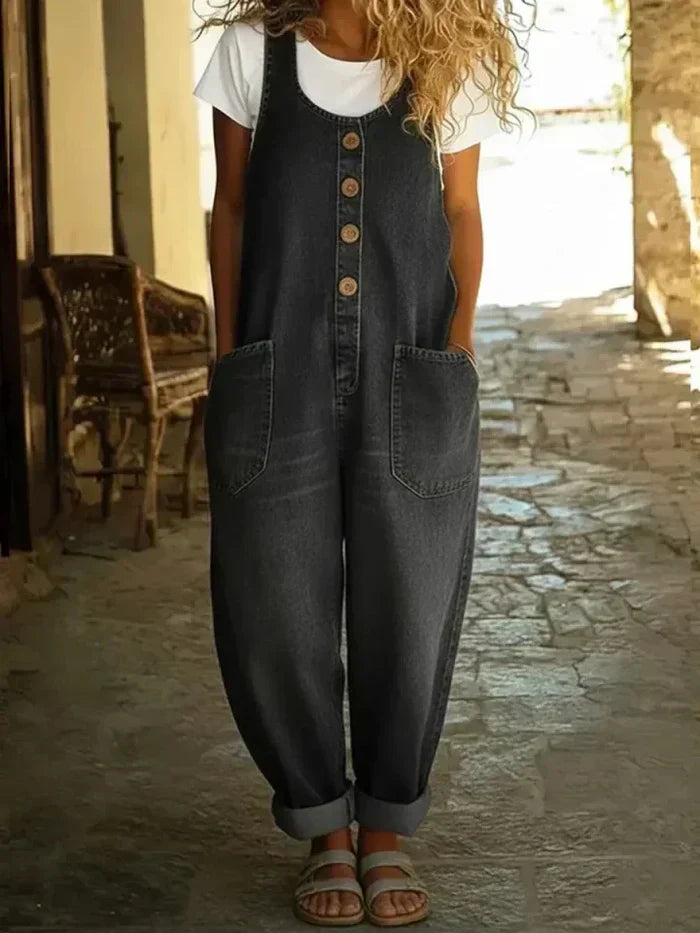 Comfortable Printed Overalls