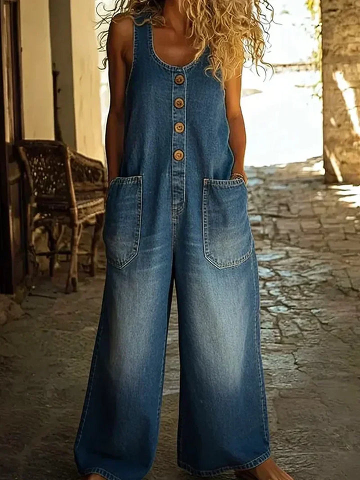 Comfortable Printed Overalls