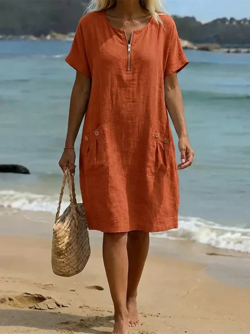Cassidy | Zip-Front Maxi Dress