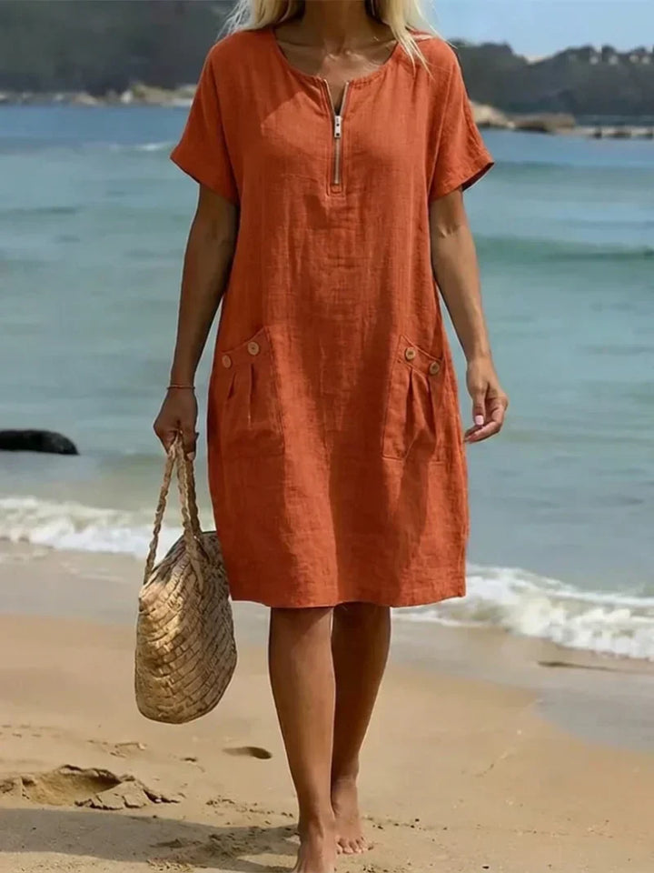 Cassidy | Zip-Front Maxi Dress